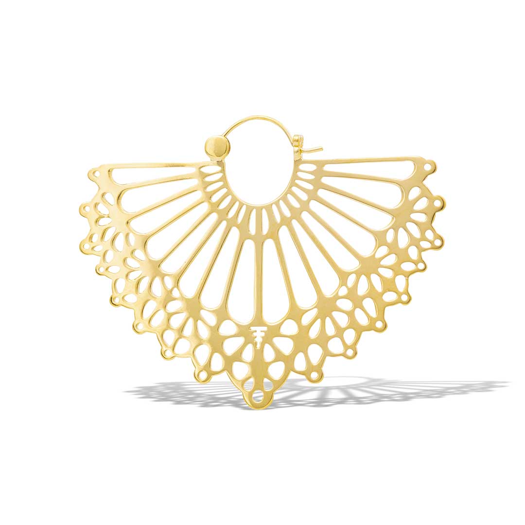 monarch hoop earring gold plated