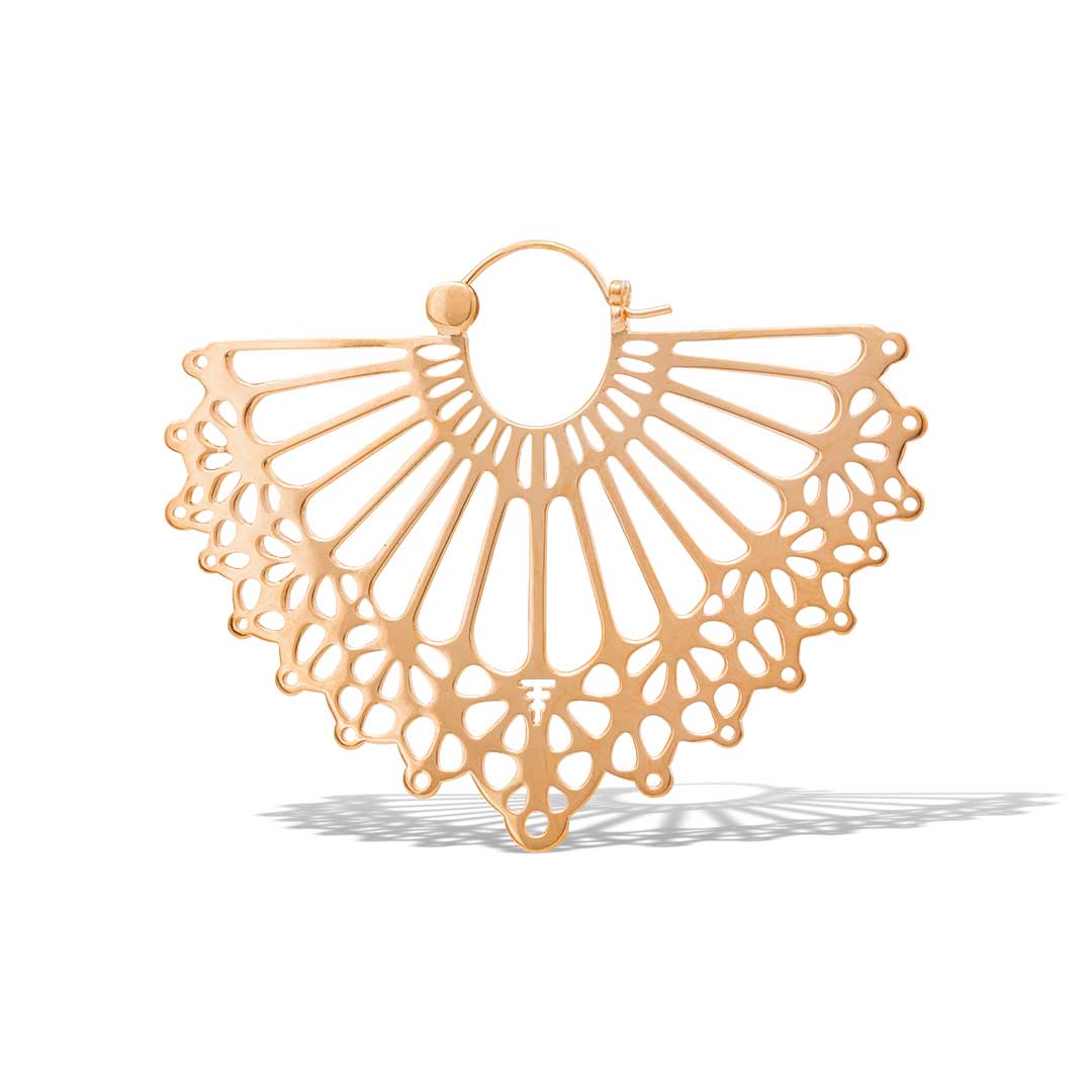 monarch hoop earring rose gold plated