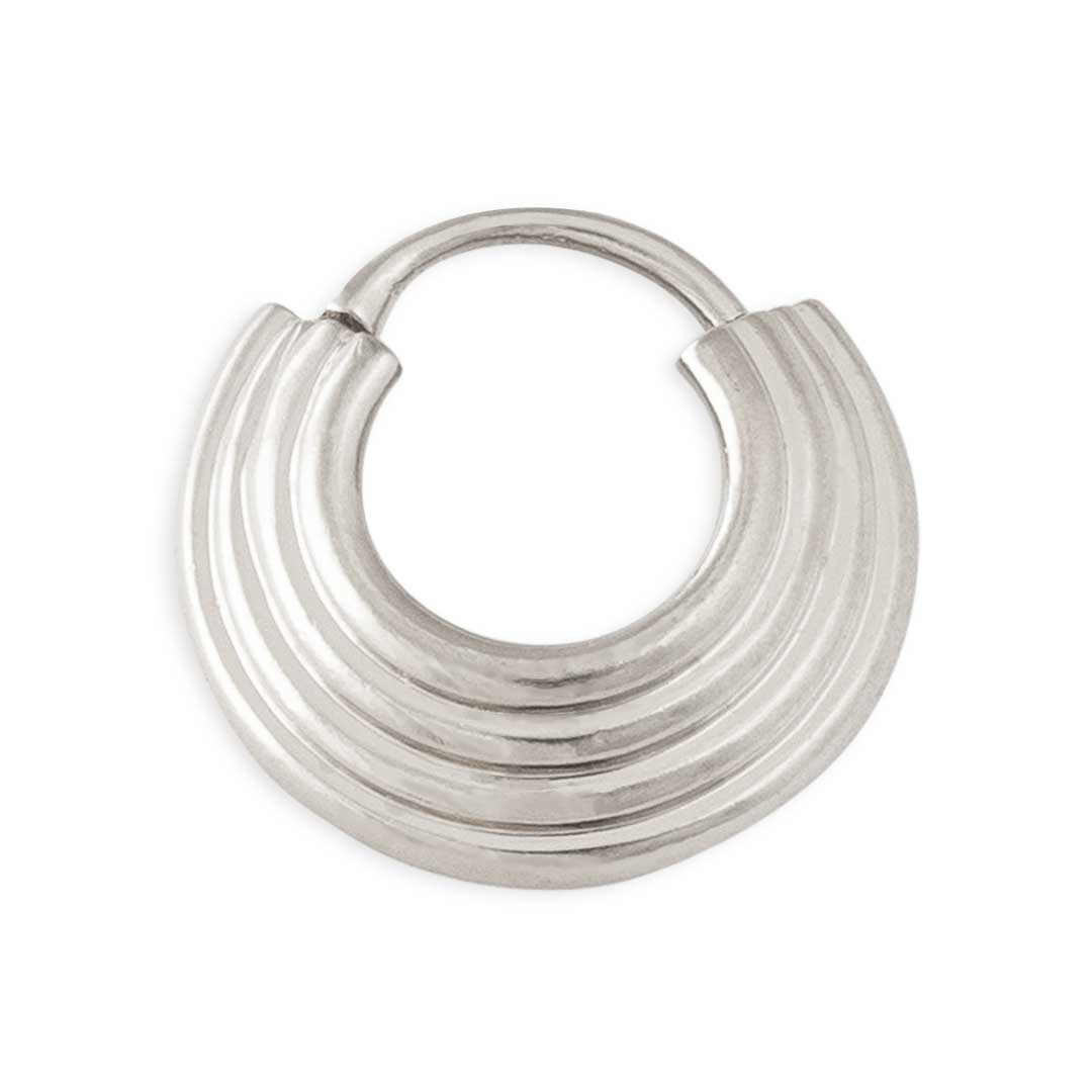 Banded Septum Clicker sterling silver